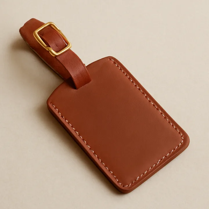 glenby leather luggage tag