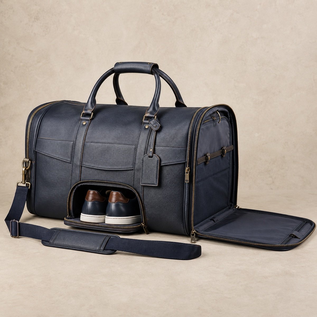 Convertible Leather Garment Duffel product image