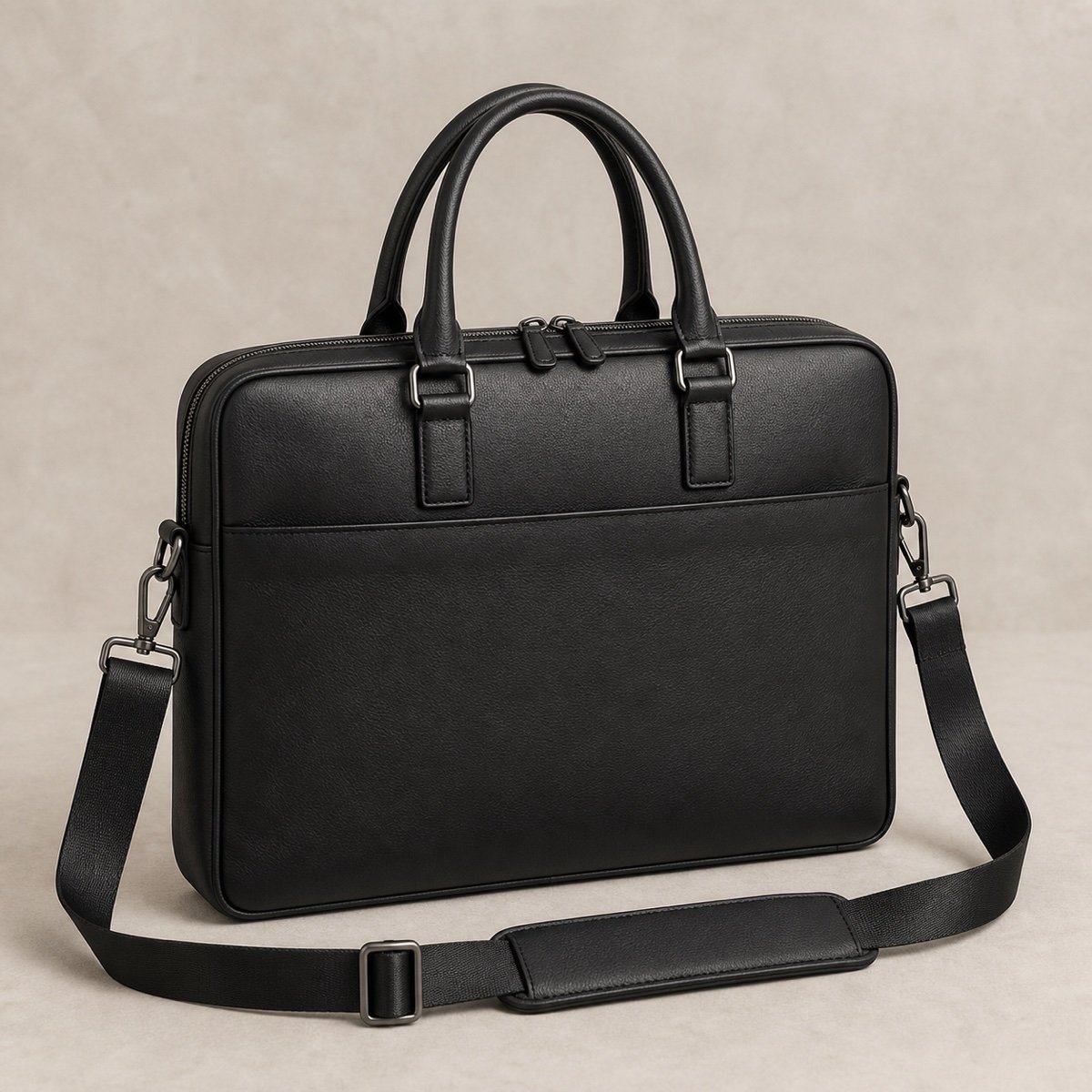 Slim Leather Laptop Briefcase product image